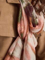 Pink Marble Plisse Lightweight Scarf - Image 4 of 7