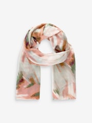 Pink Marble Plisse Lightweight Scarf - Image 6 of 7