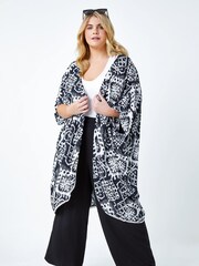 Roman Black Plain Crinkle Wide Leg Trousers - Image 4 of 5