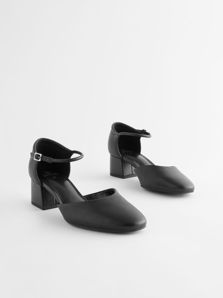 črna - Forever Comfort® Leather Round Toe Block čevlji z visoko peto - Slika 1 iz 6 črna - Forever Comfort® Leather Round Toe Block čevlji z visoko peto - Slika 1 iz 6