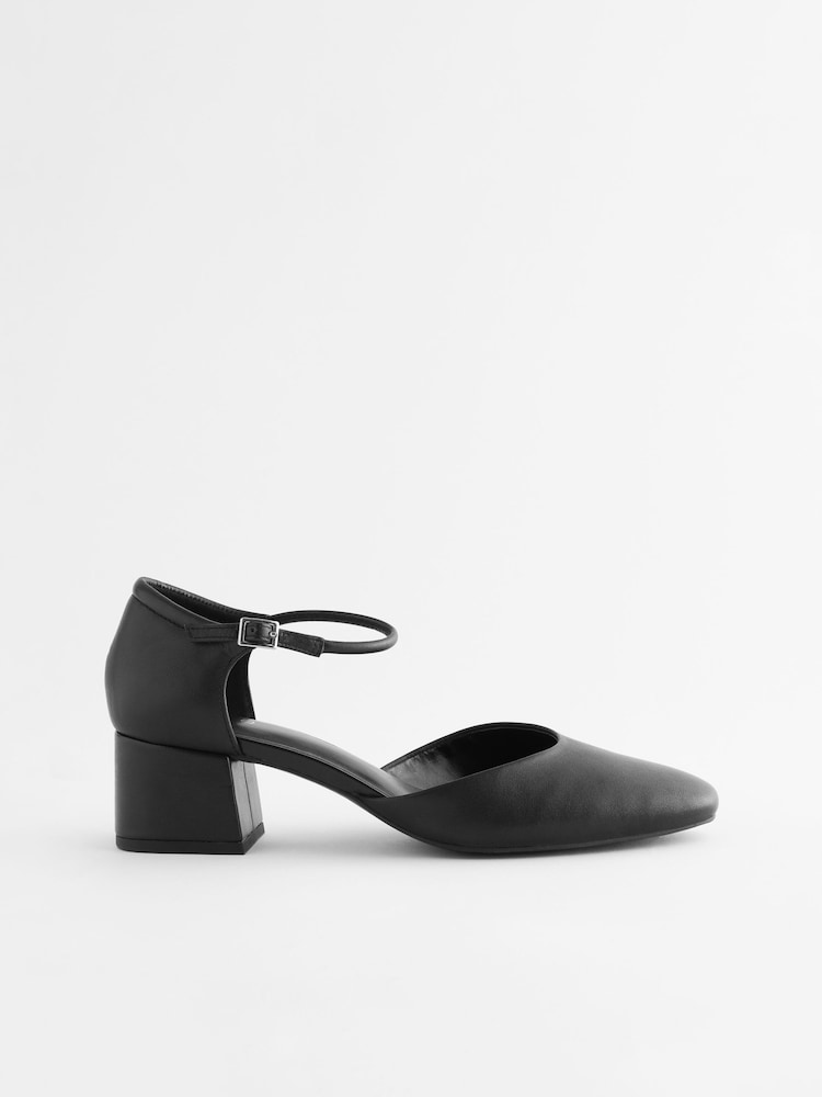 črna - Forever Comfort® Leather Round Toe Block čevlji z visoko peto - Slika 2 iz 6 črna - Forever Comfort® Leather Round Toe Block čevlji z visoko peto - Slika 2 iz 6