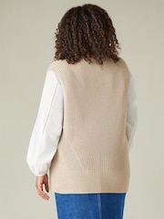 Live Unlimited Beige Knitted Tank Top - Image 2 of 5
