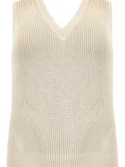 Live Unlimited Beige Knitted Tank Top - Image 5 of 5