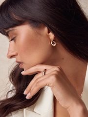 Gold Tone Chain Link Stud Earrings - Image 4 of 5