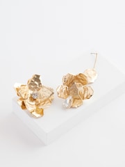 Goldfarben - Mismatch Flower Drop Earrings Made With Recycled Iron and Zinc - Bild 6 von 6