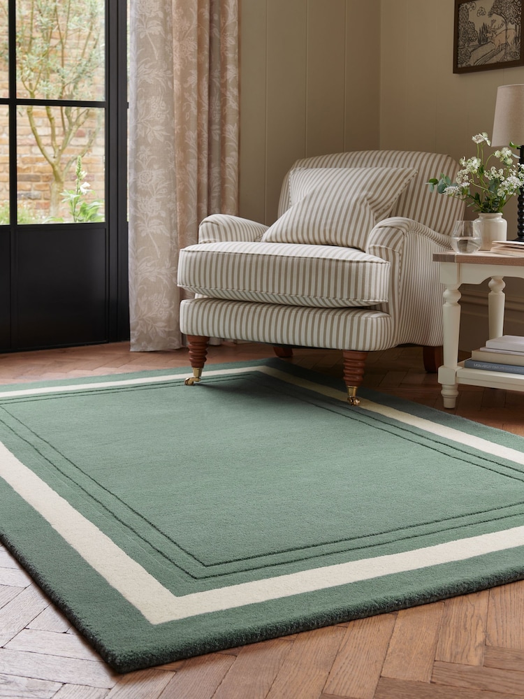 Laura Ashley Fern Green Lewes Rug - Image 1 of 6