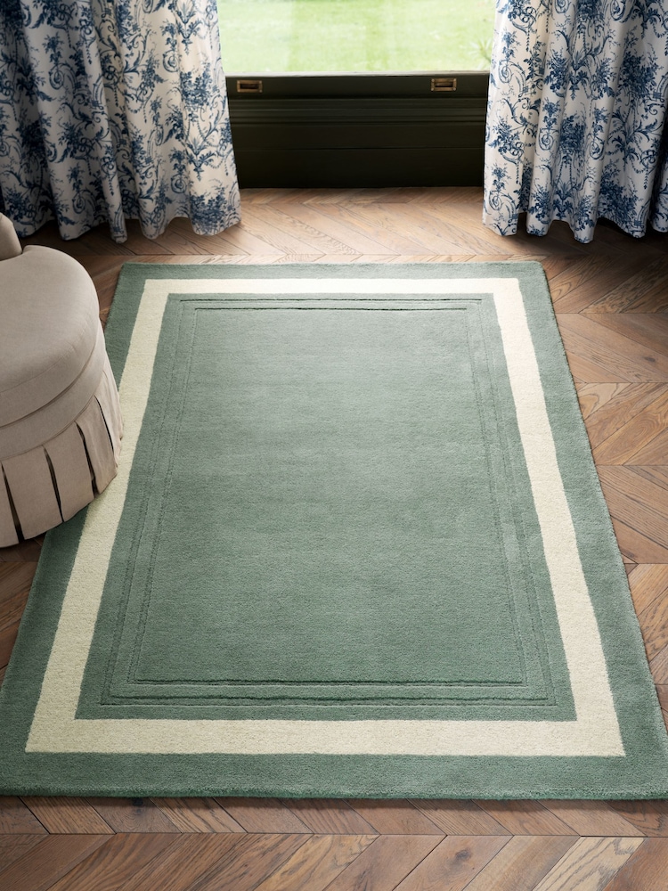 Laura Ashley Fern Green Lewes Rug - Image 2 of 6