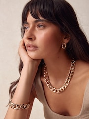 Gold Tone Chunky Chain Bracelet - Image 2 of 6