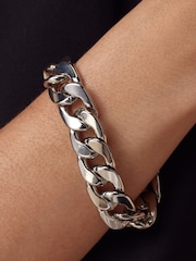 Silver Tone Chunky Chain Bracelet - Image 2 of 5