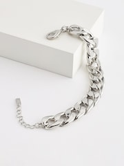Silver Tone Chunky Chain Bracelet - Image 4 of 5