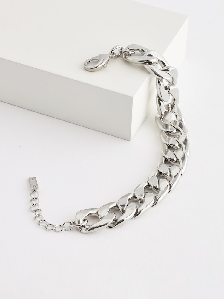 Tonalité argentée - Bracelet De chaîne Chunky - Image 4 of 5