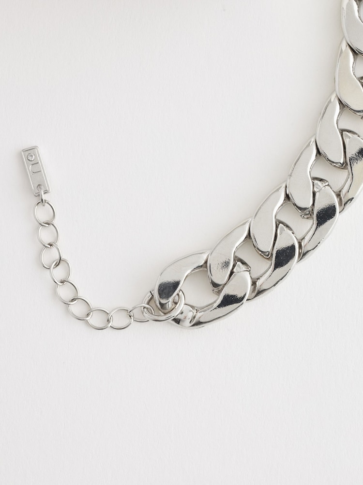 Silver Tone Chunky Chain Bracelet - Image 5 of 5