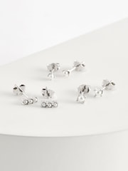 Sterling Silver Pearl Stud Earrings - Image 1 of 1