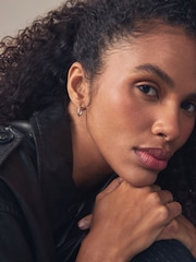Sterling Silver Twist Hoop Earrings - Image 1 of 5