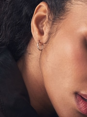 Sterling Silver Twist Hoop Earrings - Image 2 of 5