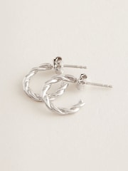 Sterling Silver Twist Hoop Earrings - Image 5 of 5