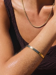 Gold Tone Waterproof Stainless Steel Bangle - Image 7 of 8
