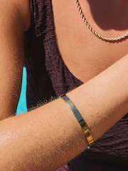 Gold Tone Waterproof Stainless Steel Bangle - Image 8 of 8