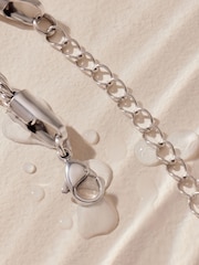 Silver Tone Stainless Steel Twist Chain Bracelet - Image 6 of 7