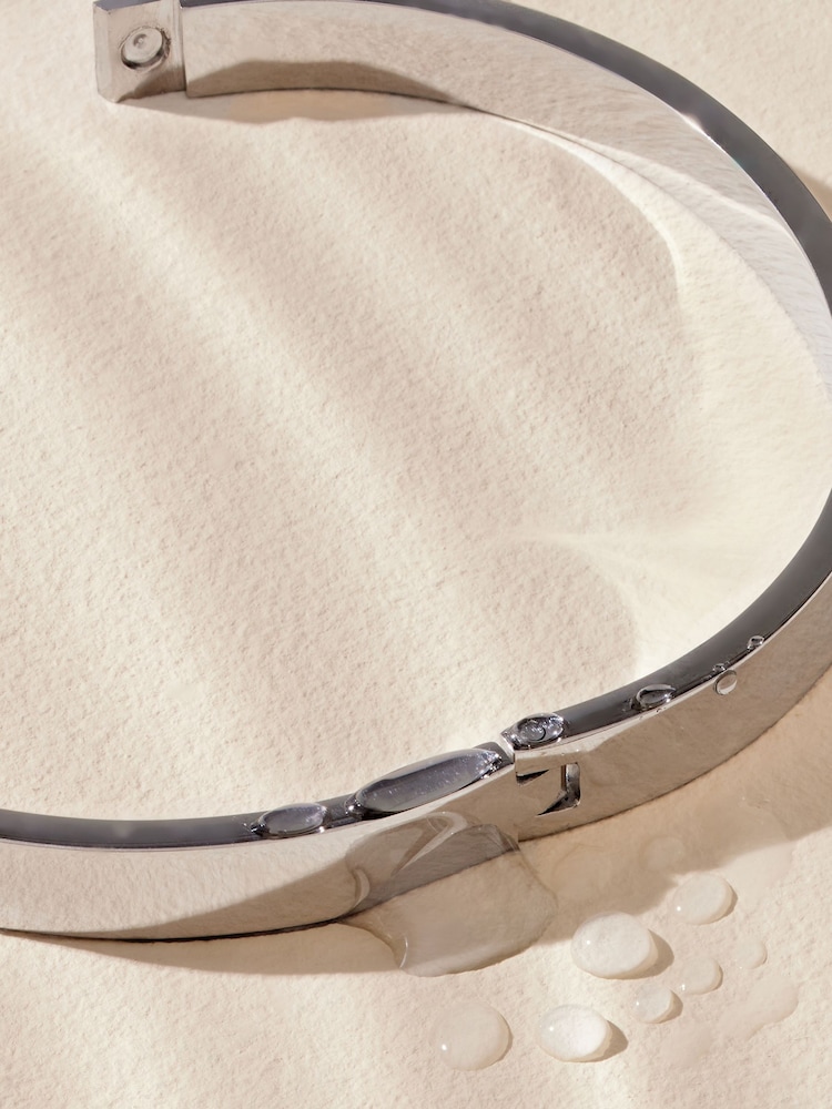 Silver Tone Stainless Steel Bangle - Image 7 of 7