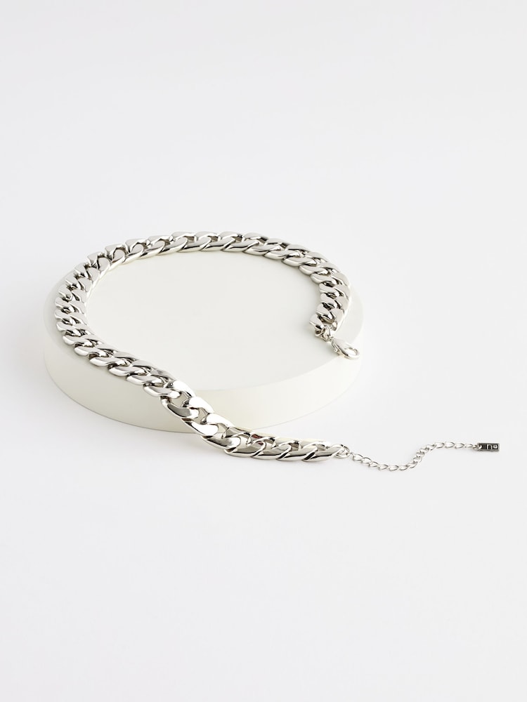 Tonalité argentée - Collier à gros maillons - Image 4 of 5