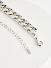 Silver Tone Chunky Chain Necklace - Image 5 of 5