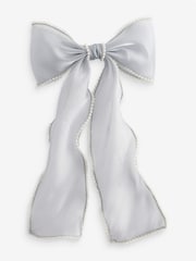 Silver Tone Pearl Bow Clip - Image 6 of 6