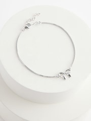 Sterling Silver Bow Clip Fastening Bracelet - Image 3 of 4