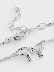 Sterling Silver Bow Clip Fastening Bracelet - Image 4 of 4