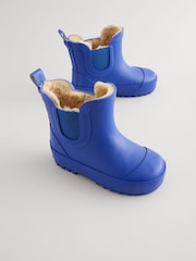 Blue Warm Lined Ankle Wellies - Image 1 of 5