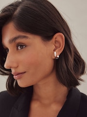 Silver Tone Recycled Metal Over Lobe Cuff Earrings - Image 1 of 4