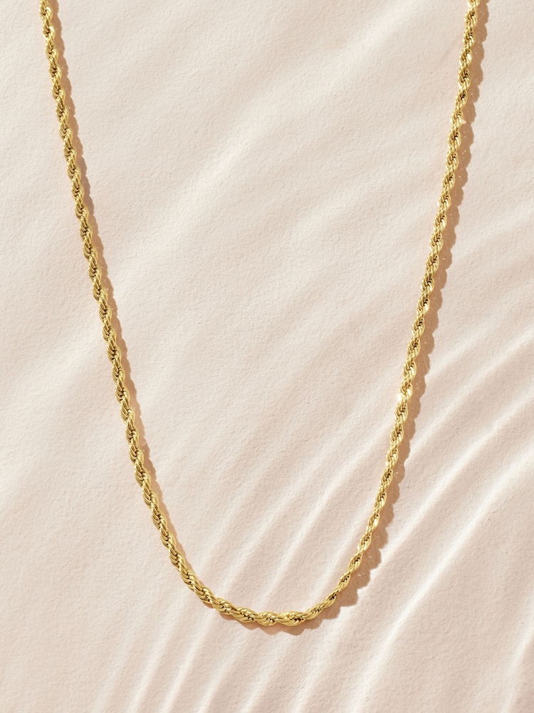 Tonalité d'or - Collier à chaîne torsadée en acier inoxydable - Image 4 of 7