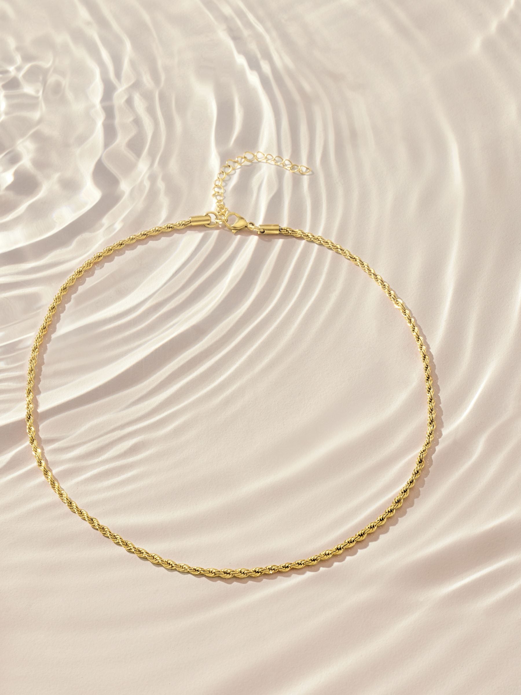 Buy Gold Tone Stainless Steel Twist Chain Necklace from Next Romania