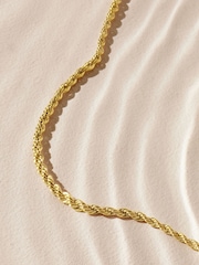 Gold Tone Stainless Steel Twist Chain Necklace - Image 6 of 7