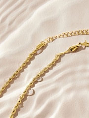 Gold Tone Stainless Steel Twist Chain Necklace - Image 7 of 7