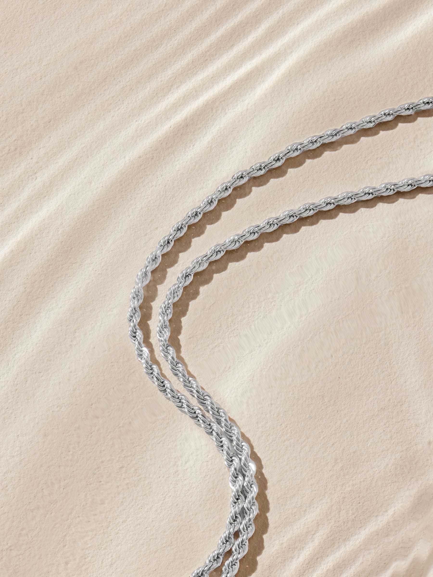 Buy Silver Tone Stainless Steel Twist Chain Necklace from Next
