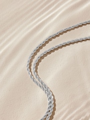 Silver Tone Stainless Steel Twist Chain Necklace - Image 6 of 7