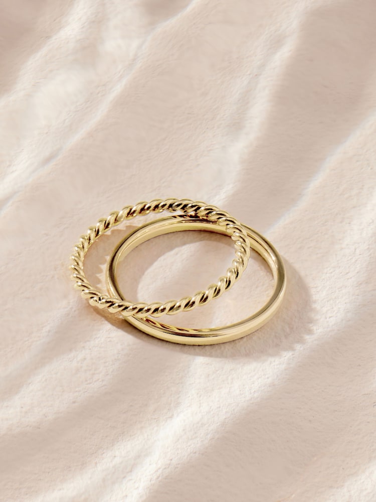 Gold Tone Stainless Steel Delicate Ring Pack - Image 2 of 7 Gold Tone Stainless Steel Delicate Ring Pack - Image 2 of 7