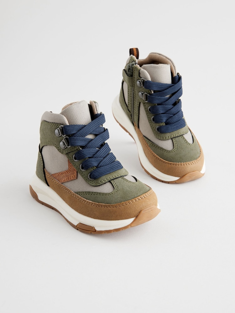 Green Water Repellant Zip Walker Boots - Image 1 of 6