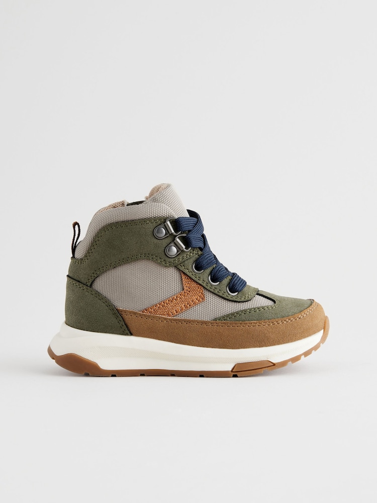 Green Water Repellant Zip Walker Boots - Image 2 of 6