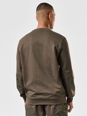 Weekend Offender Mens Green Castle Sirenko Sweat Top - Image 2 of 6