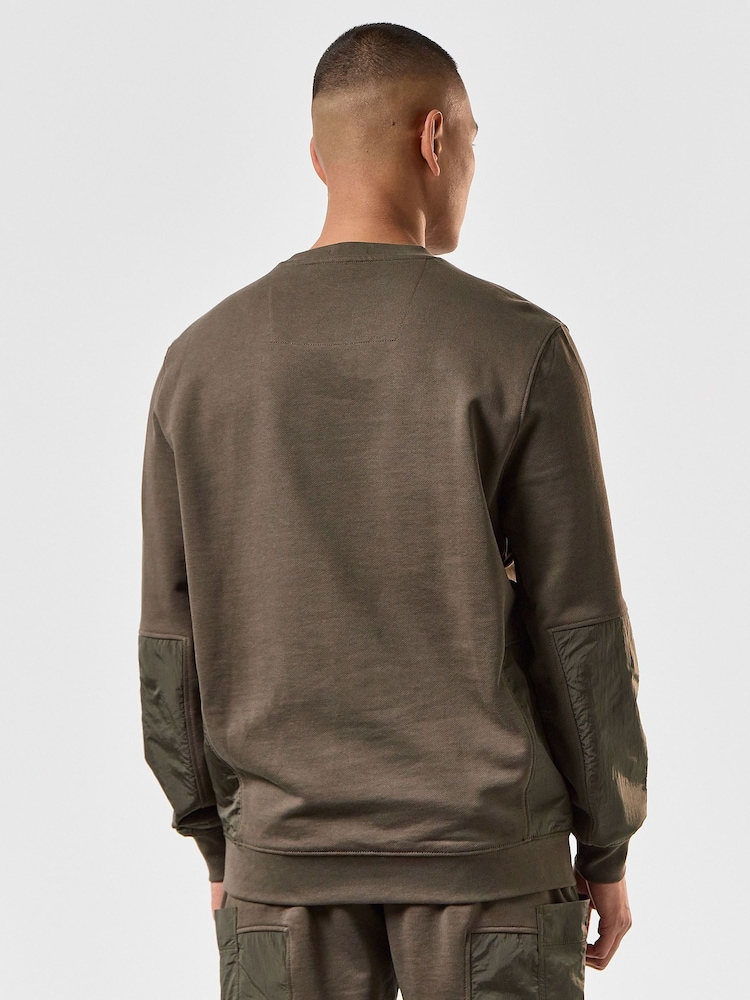 Weekend Offender Mens Green Castle Sirenko Sweat Top - Image 2 of 6