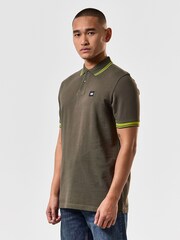 Weekend Offender Mens Levanto Tipped Short Sleeve Logo Polo Shirt - Image 1 of 6
