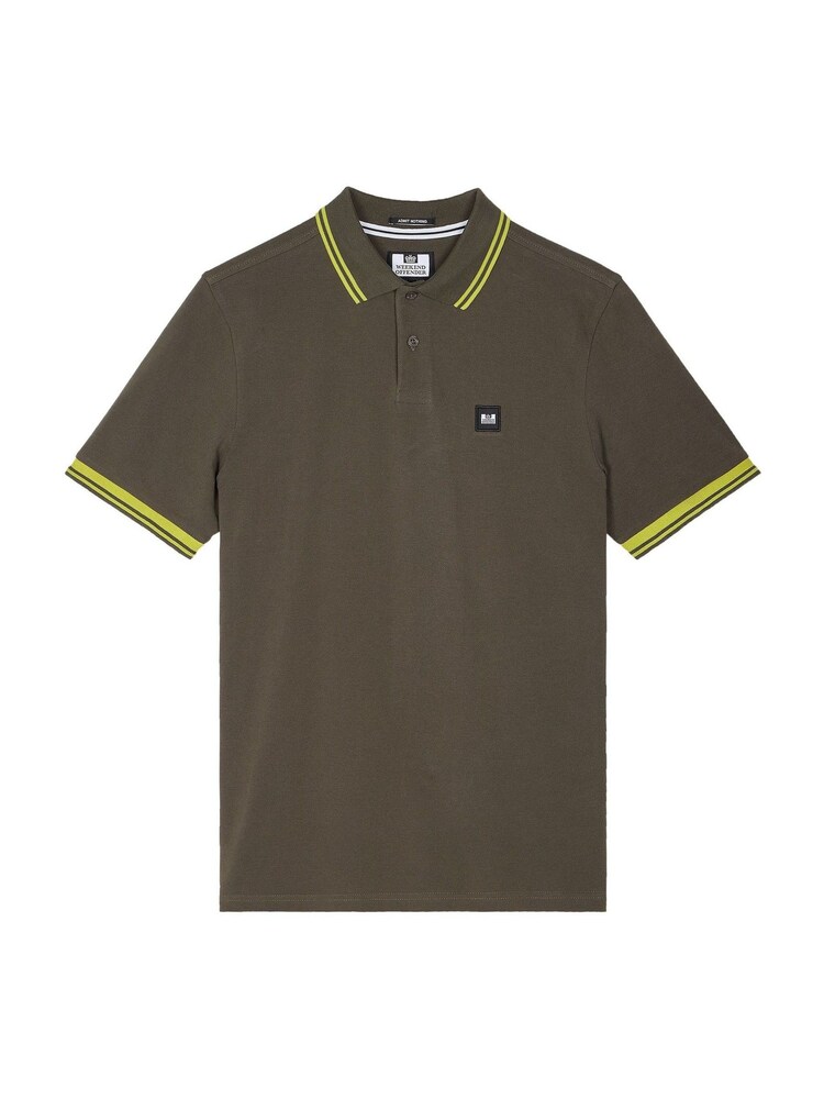 Weekend Offender Mens Levanto Tipped Short Sleeve Logo Polo Shirt - Image 4 of 6