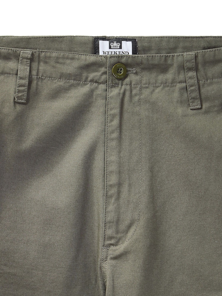 Weekend Offender Mens Mascia Logo 100% Cotton Cargo Shorts - Image 5 of 5