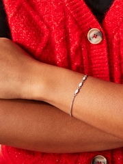 Sterling Silver Marquise Opalite Pully Bracelet - Image 1 of 4