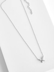Sterling Silver Butterfly CZ Necklace - Image 3 of 4