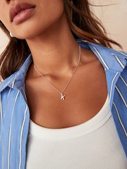 Sterling Silver Initial Cubic Zirconia Necklace - Image 1 of 3