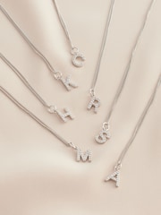 Sterling Silver Initial Cubic Zirconia Necklace - Image 3 of 3