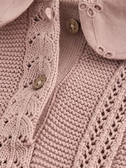 Pink 100% Cotton Collar Jumper (3mths-7yrs) - Image 4 of 4
